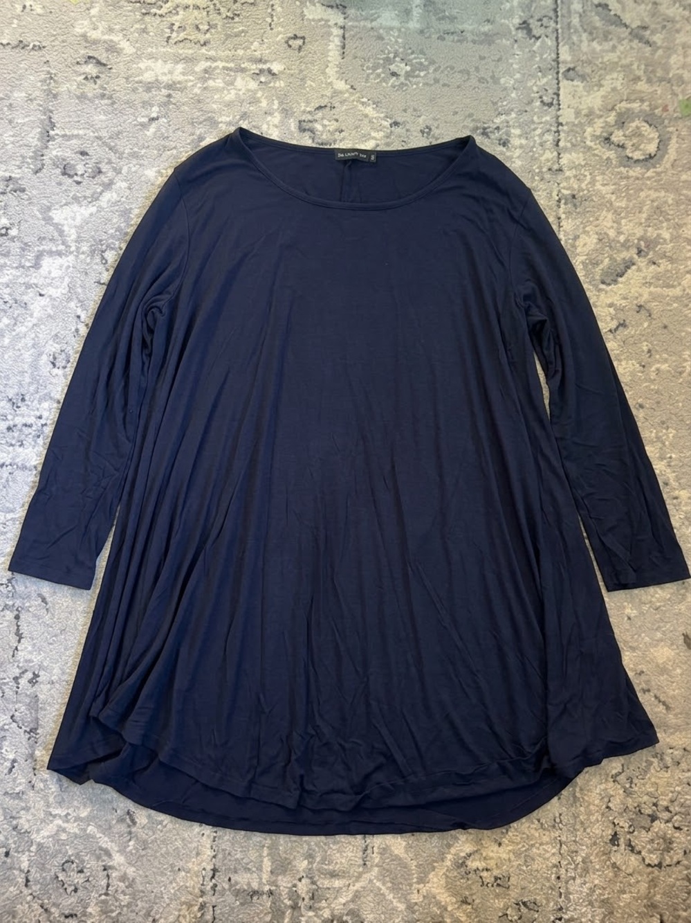 Relaxed Navy Swing Tunic Top - Unbranded